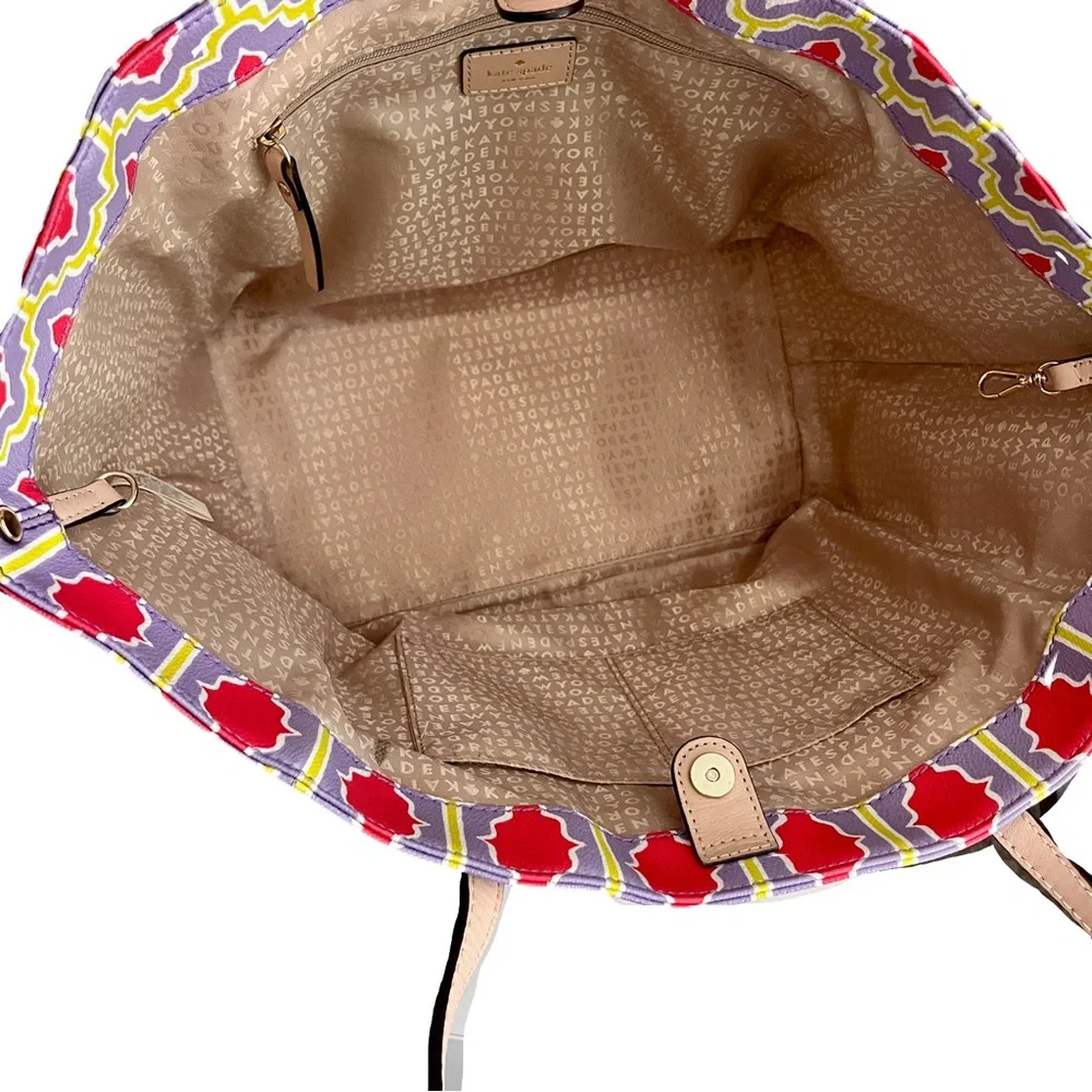 Kate Spade Multicolor ‘Michelle Cabana Tile’ Adjustable Tote Bag